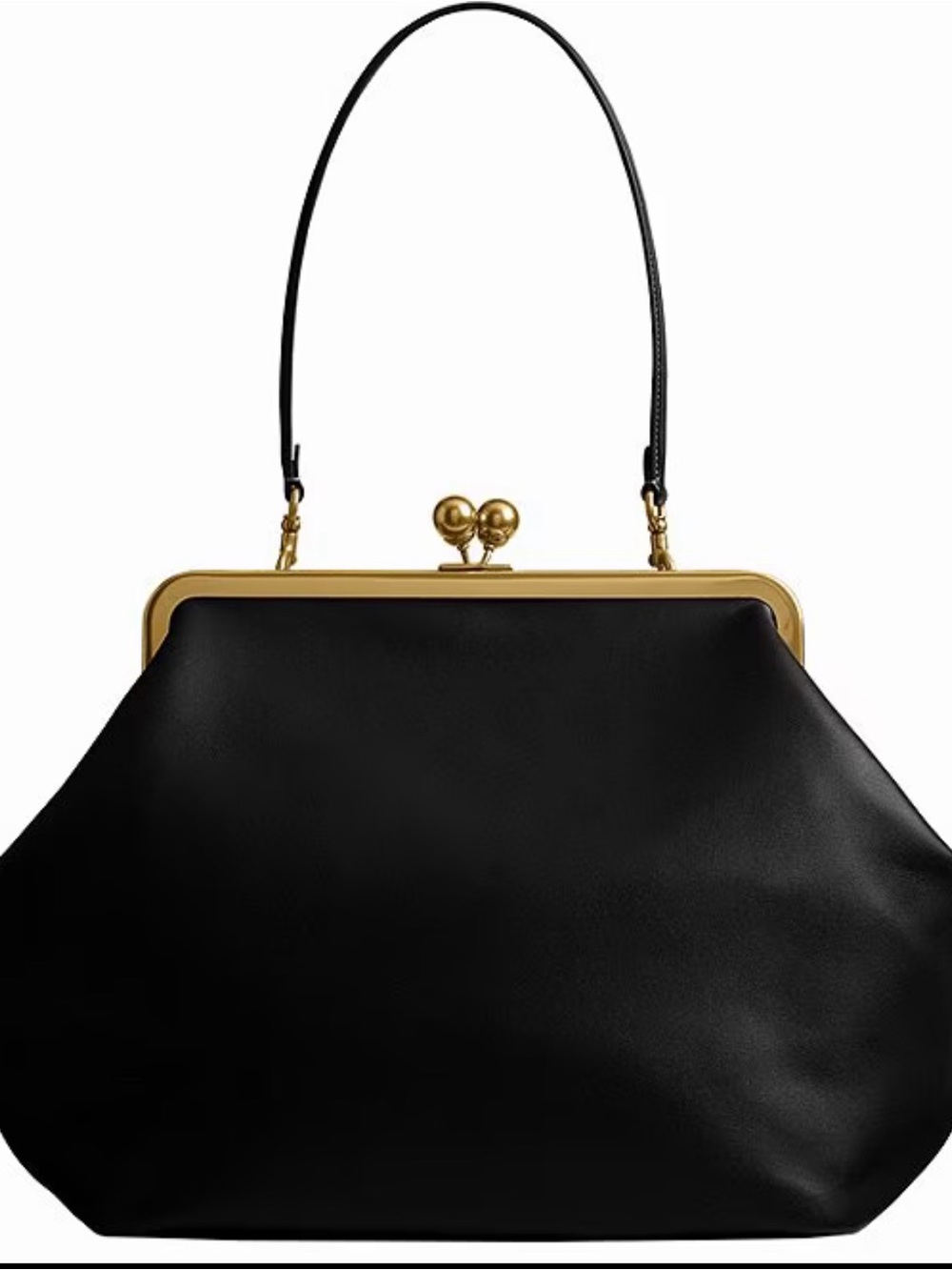 Large Oversized Kisslock Frame Shoulder Clutch Bag - Picture 1 of 9
